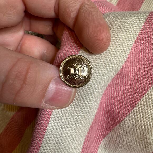 Miguelina Chiara Double-breasted Striped Cotton-twill Blazer In Pink - Picture 7 of 7